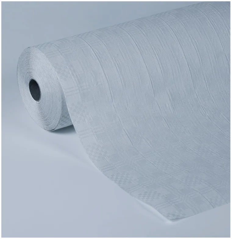 Tischtuchrolle aus Damast, weiss, 50 m x 100 cm