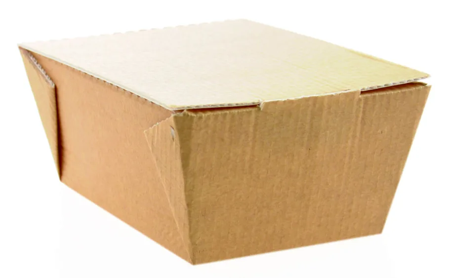 Bio Snack Box aus Karton,  braun, 600 ml, Deckel ohne Fenster