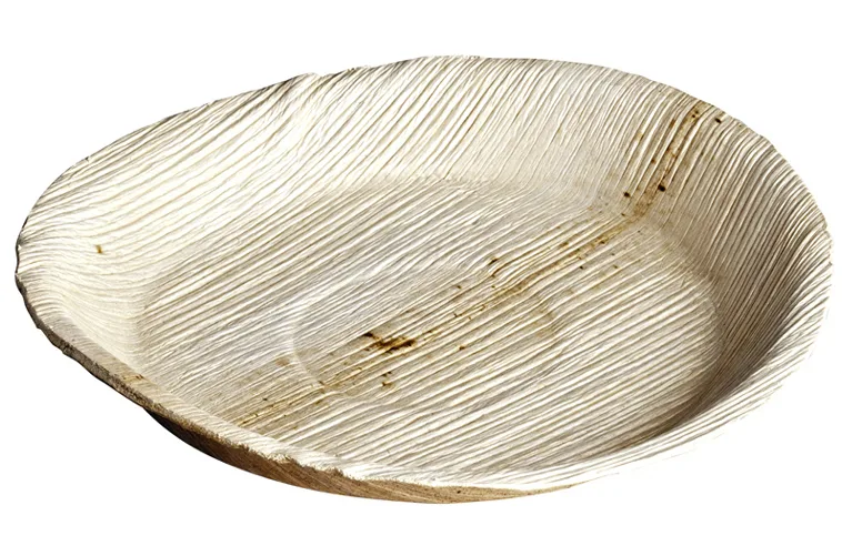Palmblatt Teller, braun, Ø18 cm