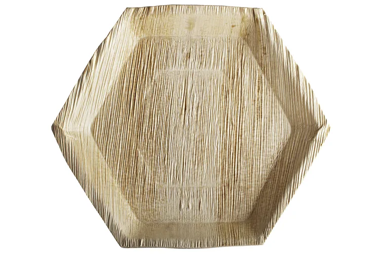 Palmblatt Teller, braun, Ø 24 x 2.5 cm