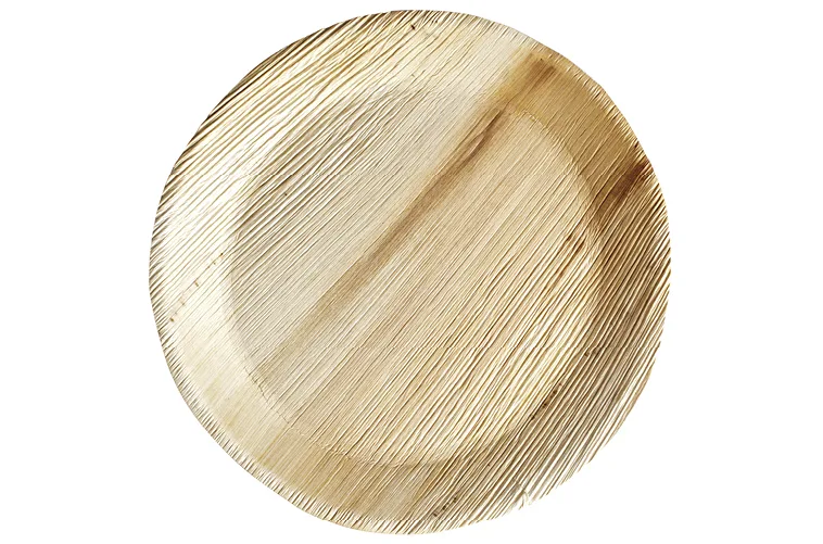 Palmblatt Teller, braun, Ø 24 cm
