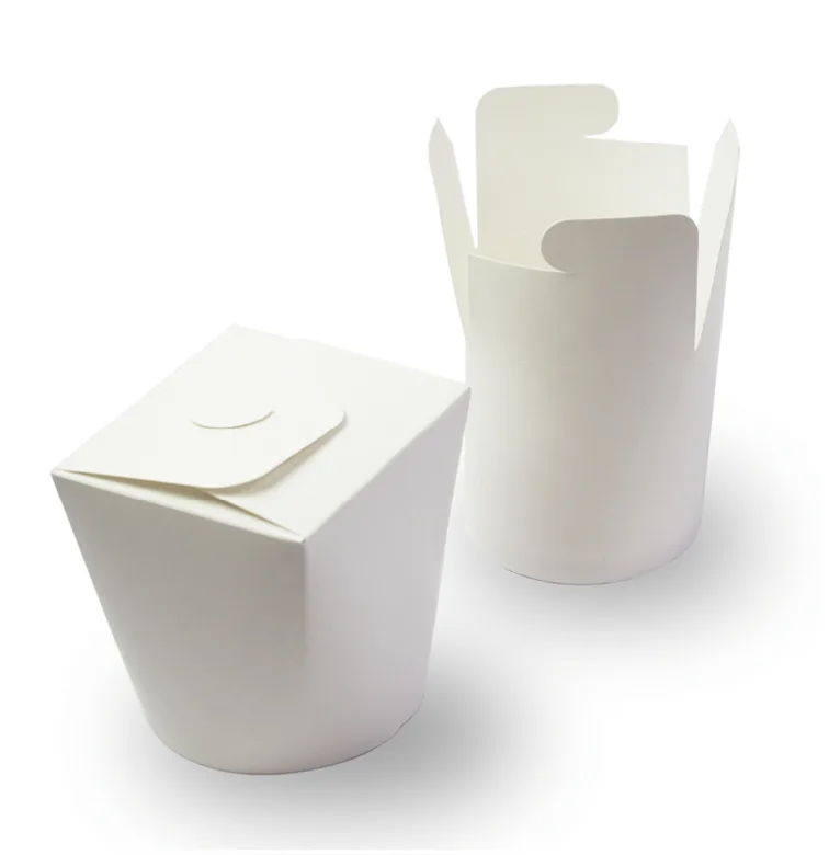 Einweg Nudel-Box aus Karton, weiss, 550 ml