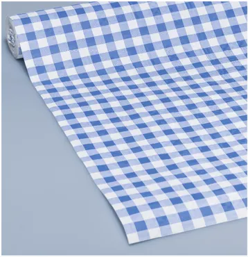 Tischtuchrolle aus Papier, blau-weiss, kariert, 100 cm x 10 m