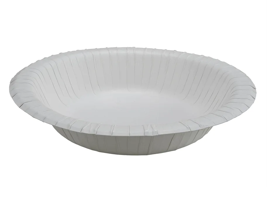 Einweg Suppenteller aus Karton, weiss, 480 ml, Ø 190 mm