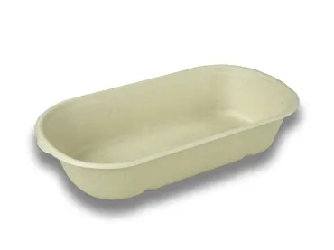 Boîte à menu jetable en bagasse, un compartiment, 23x13x4.5cm