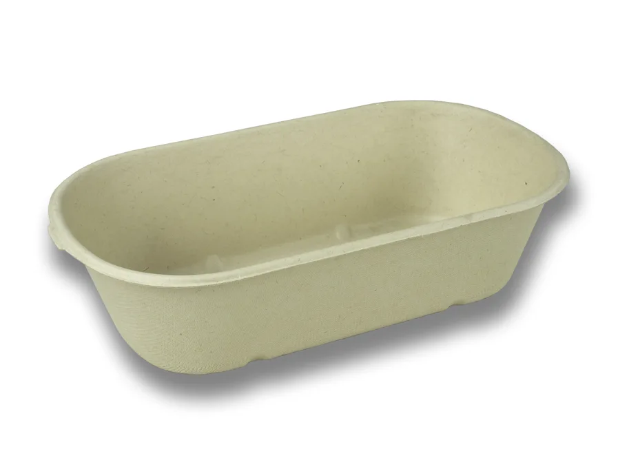 Einweg Menü-Box aus Bagasse, 1-teilig, 23 x 13 x 6 cm