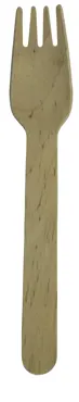 Fourchette jetable en bois, brun, 16cm