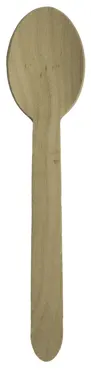 Cuillère jetable en bois, brun, 16.5cm