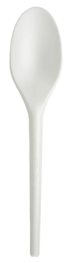 Bio Einweglöffel aus CPLA, weiss, 17 cm