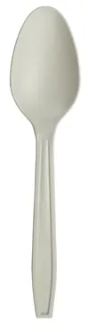 Cuillère jetable en PLA, blanc, 14.5cm