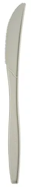 Couteau jetable en PLA, blanc, 17.8cm