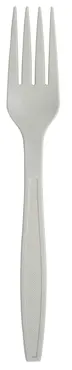 Fourchette jetable en PLA, blanc, 18.8cm