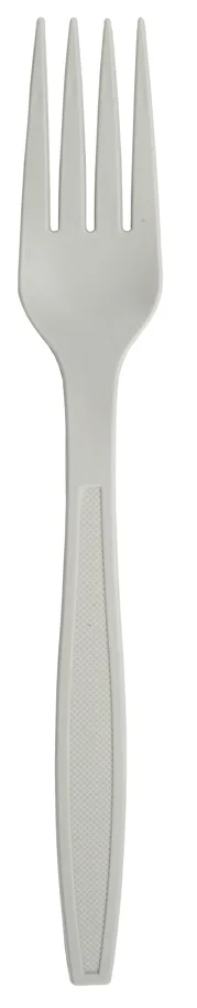 Bio Einweggabel aus Stärke, weiss, 17.8 cm