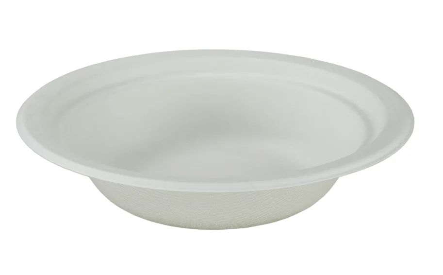 Einweg Schale aus Bagasse, weiss, 4 dl