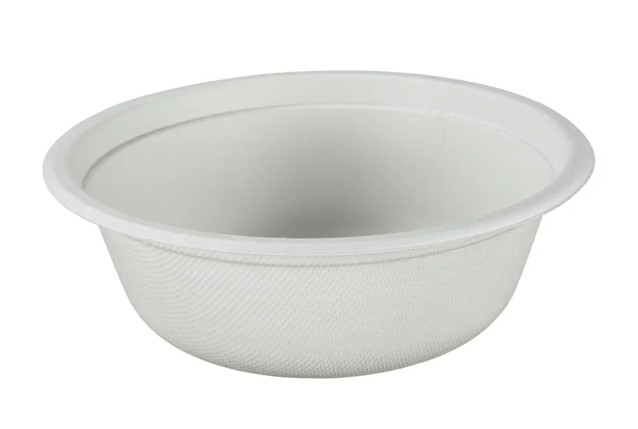 Einweg Schale aus Bagasse, weiss, 5 dl