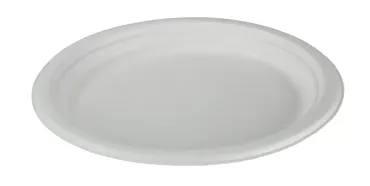 Einweg Teller aus Bagasse, weiss, 22 cm