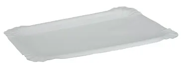 Einweg Wurstteller aus Karton, weiss, 13 x 20 cm