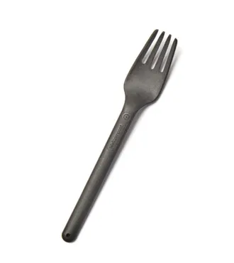 Fourchette jetable Wellcompost en FluidSolids, 16.5cm, noir