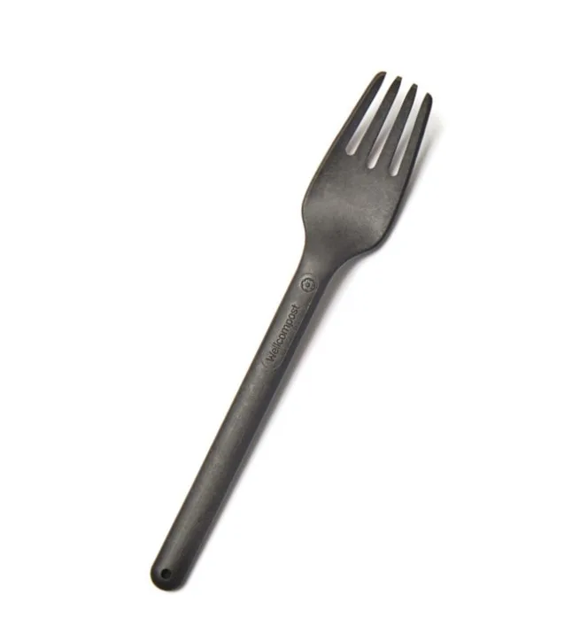 Fourchette jetable Wellcompost en FluidSolids, 16.5cm, noir