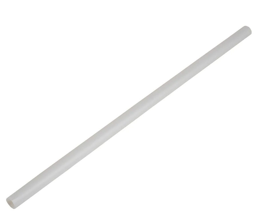 Bio Einweg Trinkhalme aus CPLA, weiss, ø 6mm, 180mm lang