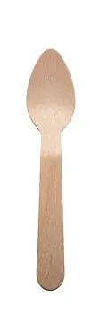 Bio Einweg Kaffeelöffel aus Holz, braun, 11cm