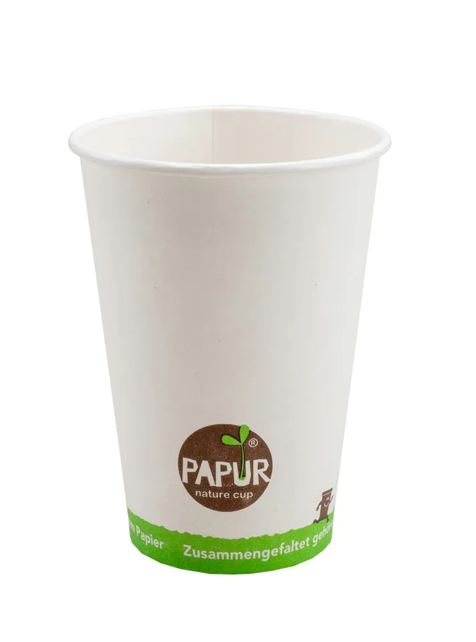 Bio Einweg Trinkbecher aus Karton, 1.8 dl, "Papur"