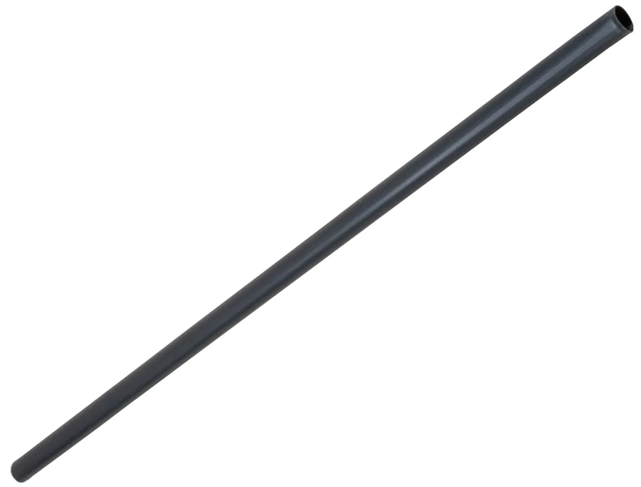 Bio Einweg Trinkhalme aus Stärke, schwarz, ø7mm, 210mm lang
