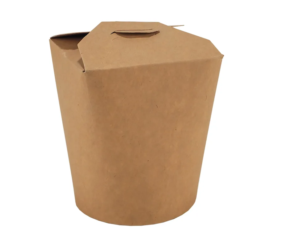 Boîte à nouilles jetable en carton, brun, 550ml