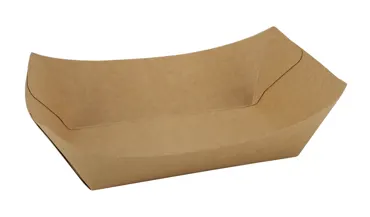 Einweg Pommes-Frites Schale aus Karton, braun, 16 x 12 x 4 cm
