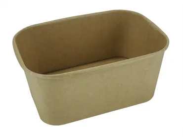 Bol rectangulaire jetable en carton, 1000ml