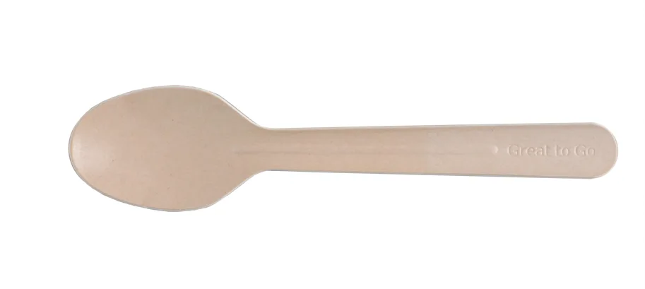 Bio Einweg Löffel aus Karton, braun, 16.5 cm