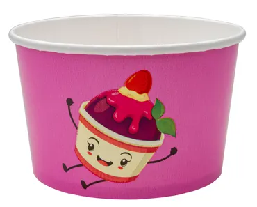 Einweg Glacebecher aus Karton, mit Druck, 340ml