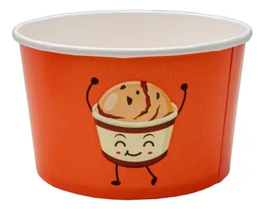 Einweg Glacebecher aus Karton, mit Druck, 260ml