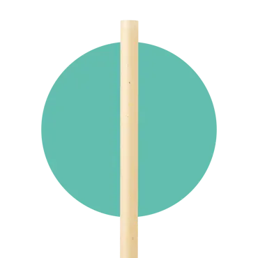 Bio Einweg Trinkhalme Refork, beige, ø 6mm, 200mm lang