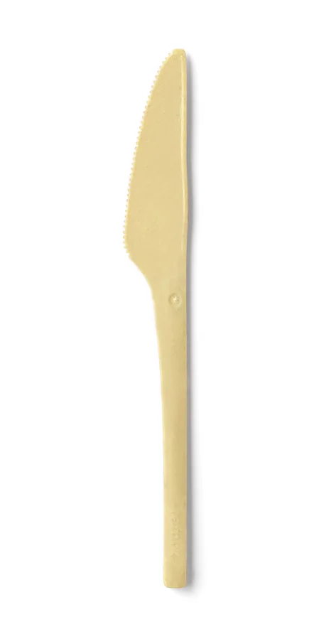 Bio Einweg Messer Refork, beige, 17 cm
