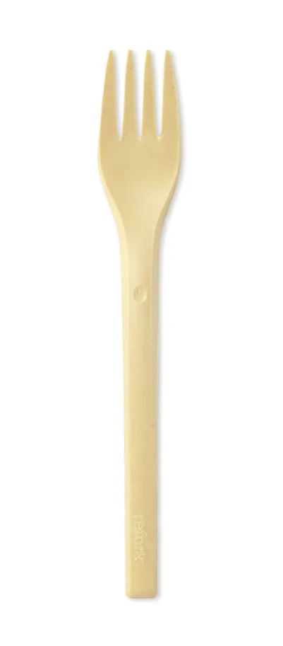 Bio Einweg Gabel Refork, beige, 17 cm