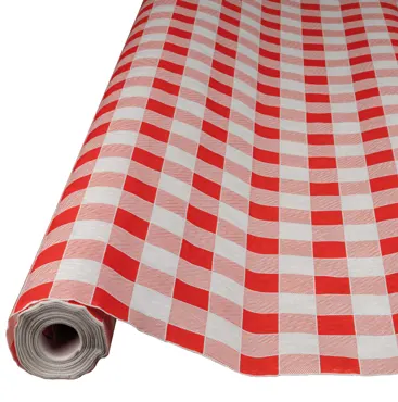 Tischtuchrolle aus Papier, rot-weiss kariert, 100 cm x 50 m