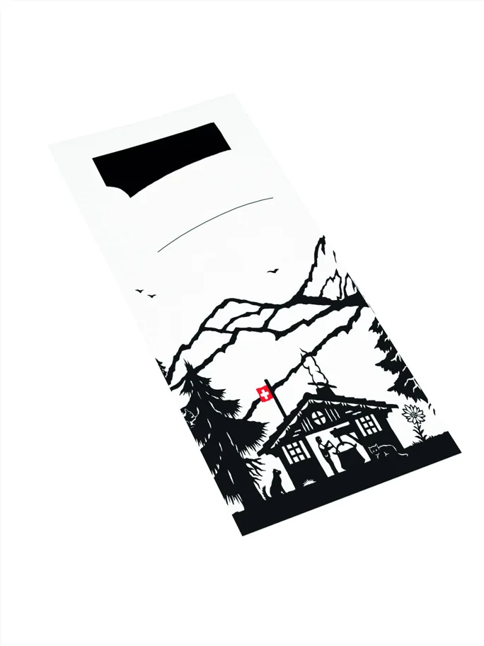 Sachet de couverts, "suisse", avec serviette